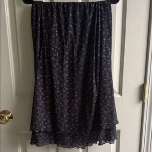 Elegant Black Floral Skirt